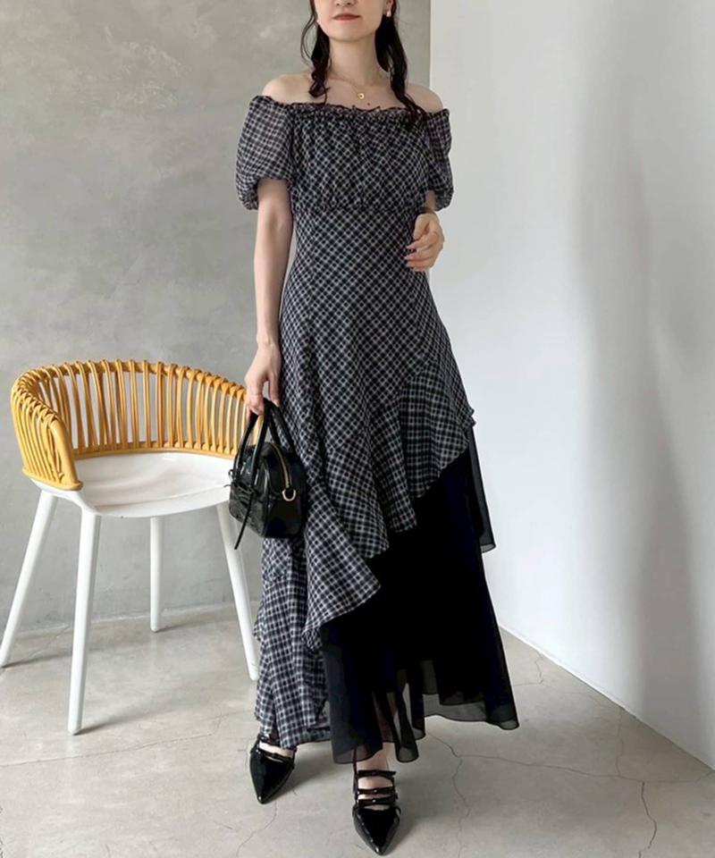 【Black collection】イレヘムティアードロングワンピース