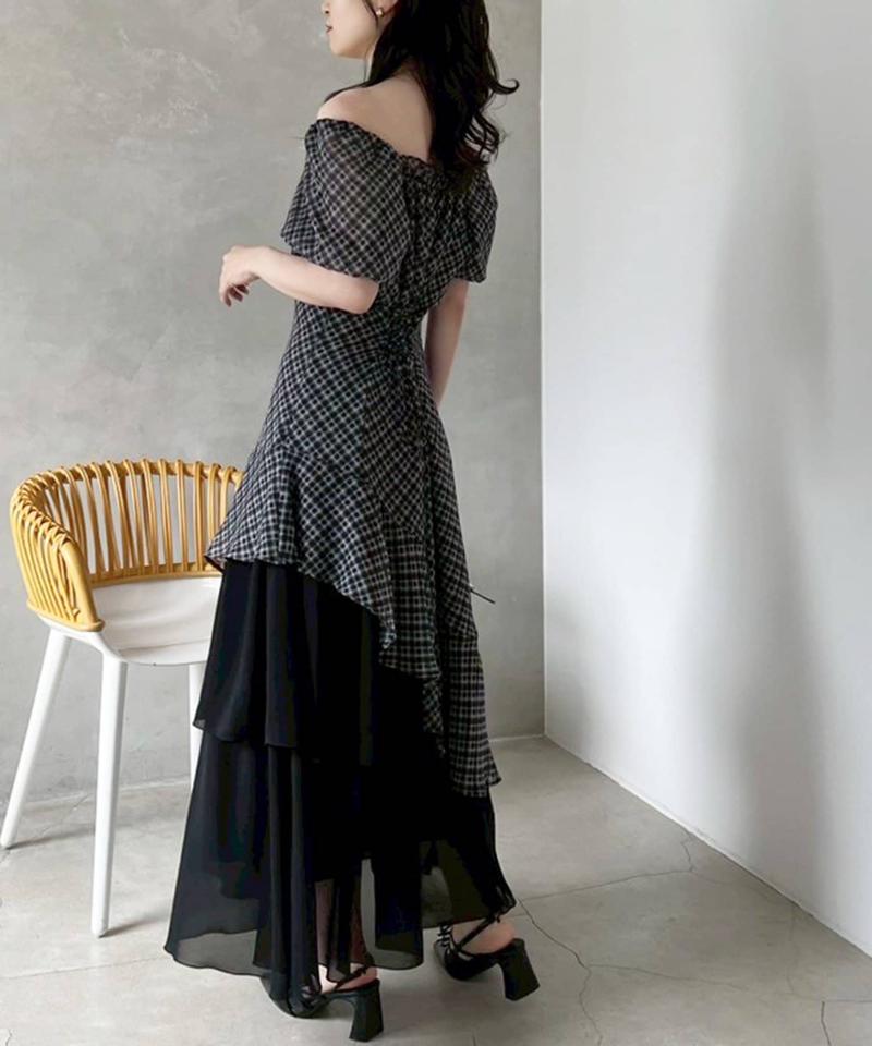 【Black collection】イレヘムティアードロングワンピース