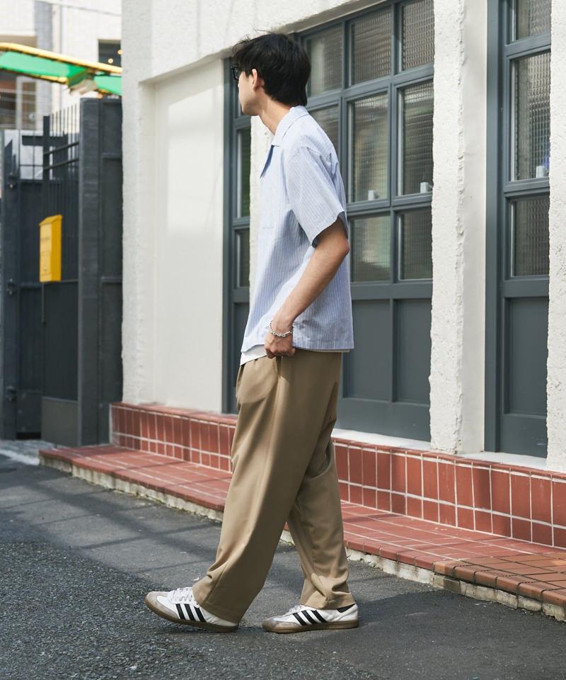 【GOOD HOLIDAY】オープンカラーストライプシャツ