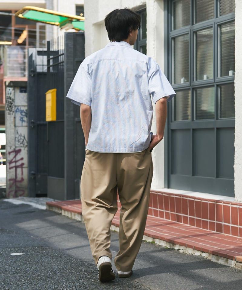 【GOOD HOLIDAY】オープンカラーストライプシャツ