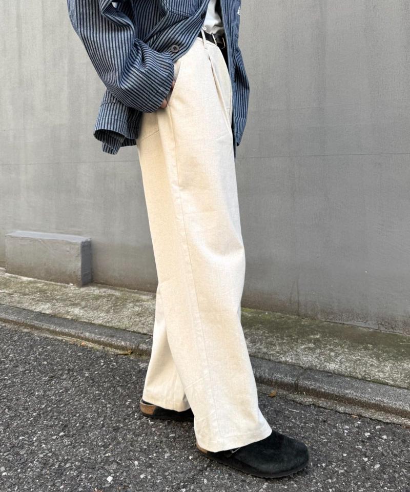 コットンリネンワイドパンツ