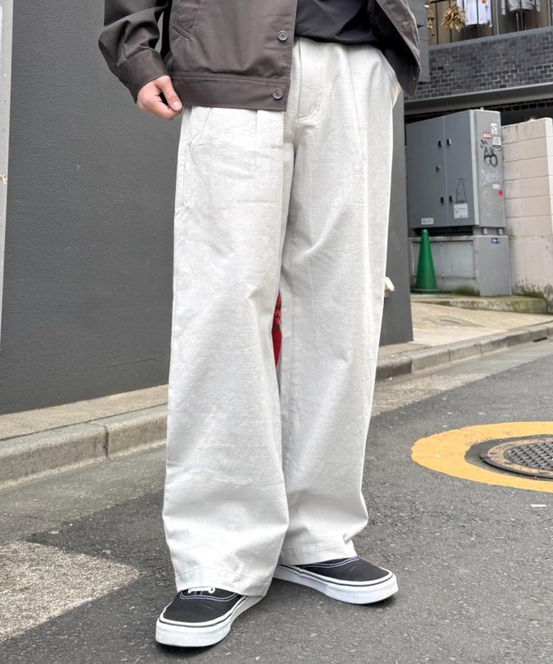 コットンリネンワイドパンツ