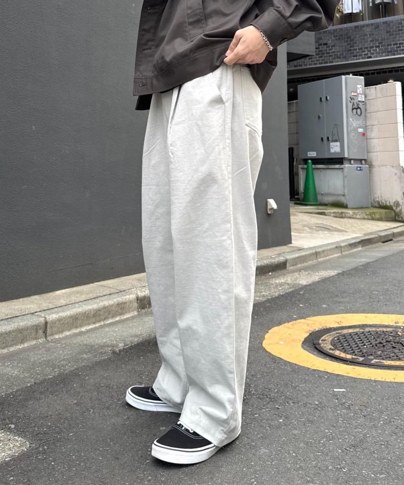 コットンリネンワイドパンツ