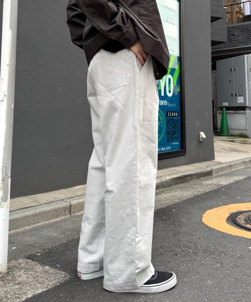 コットンリネンワイドパンツ