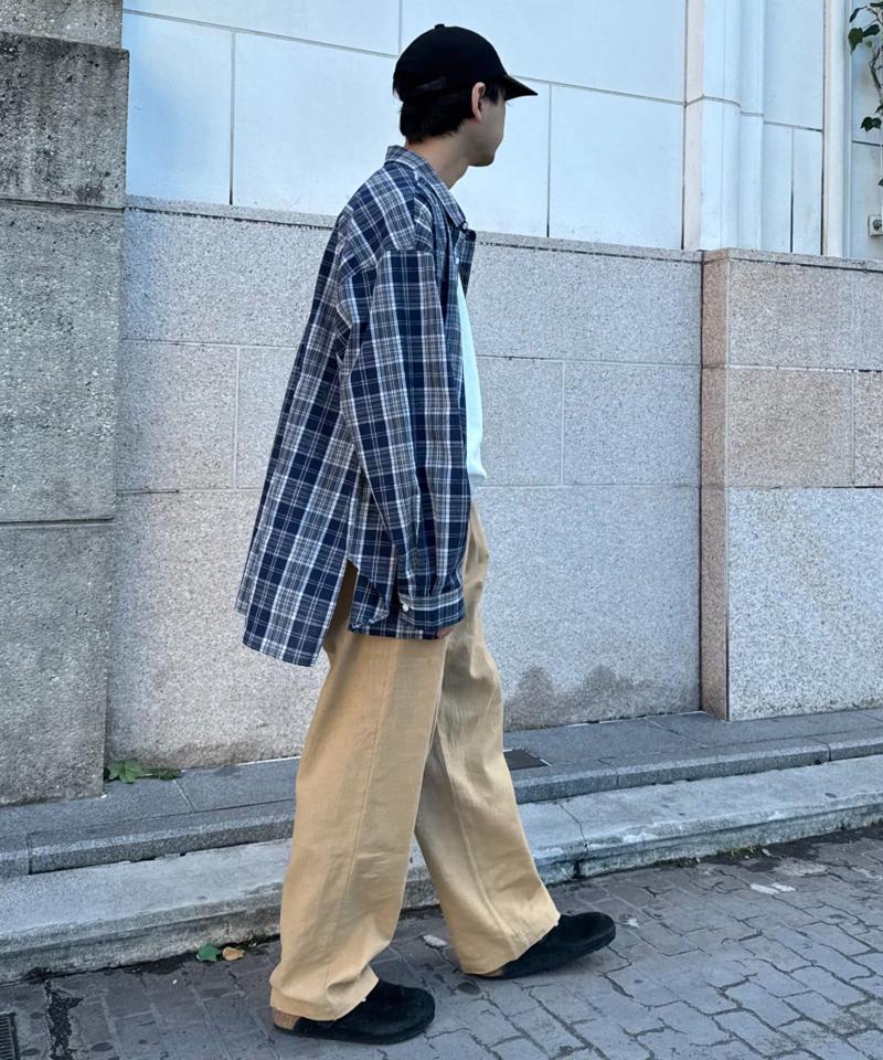 コットンリネンワイドパンツ