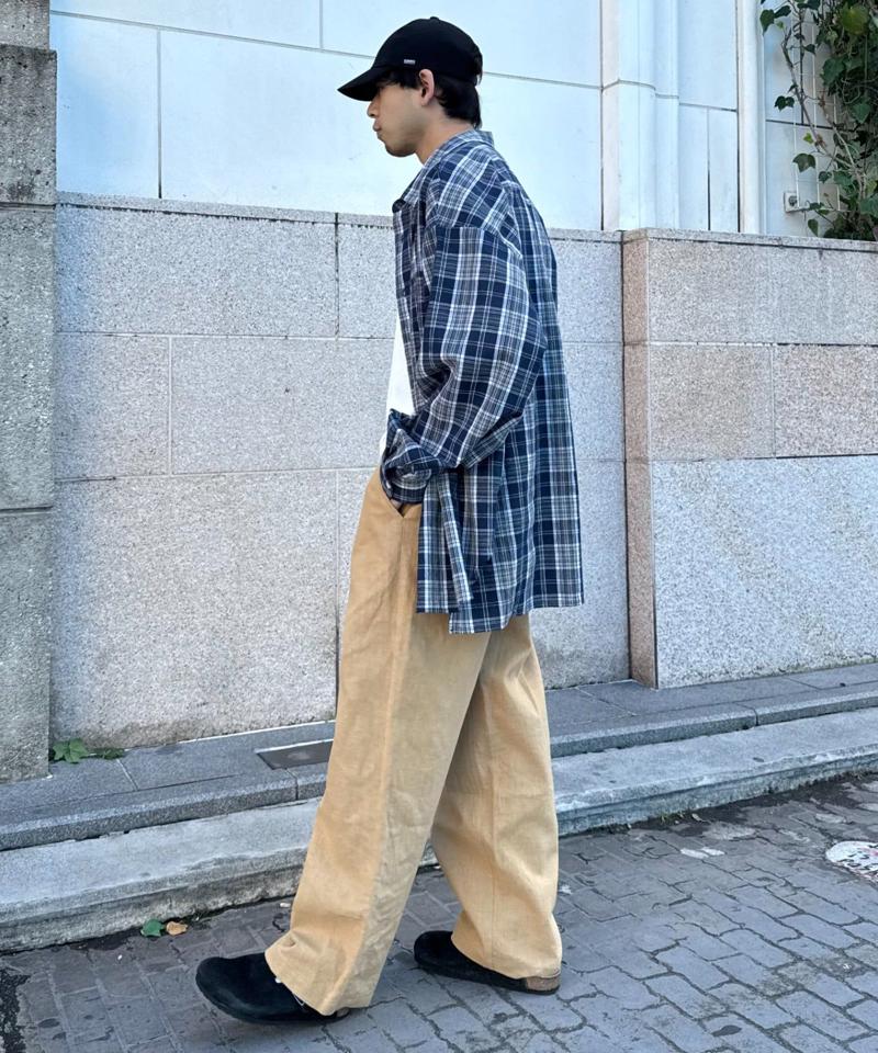コットンリネンワイドパンツ