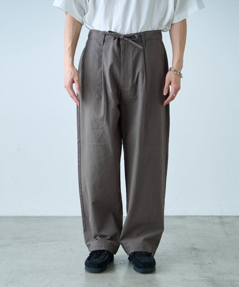コットンリネンワイドパンツ