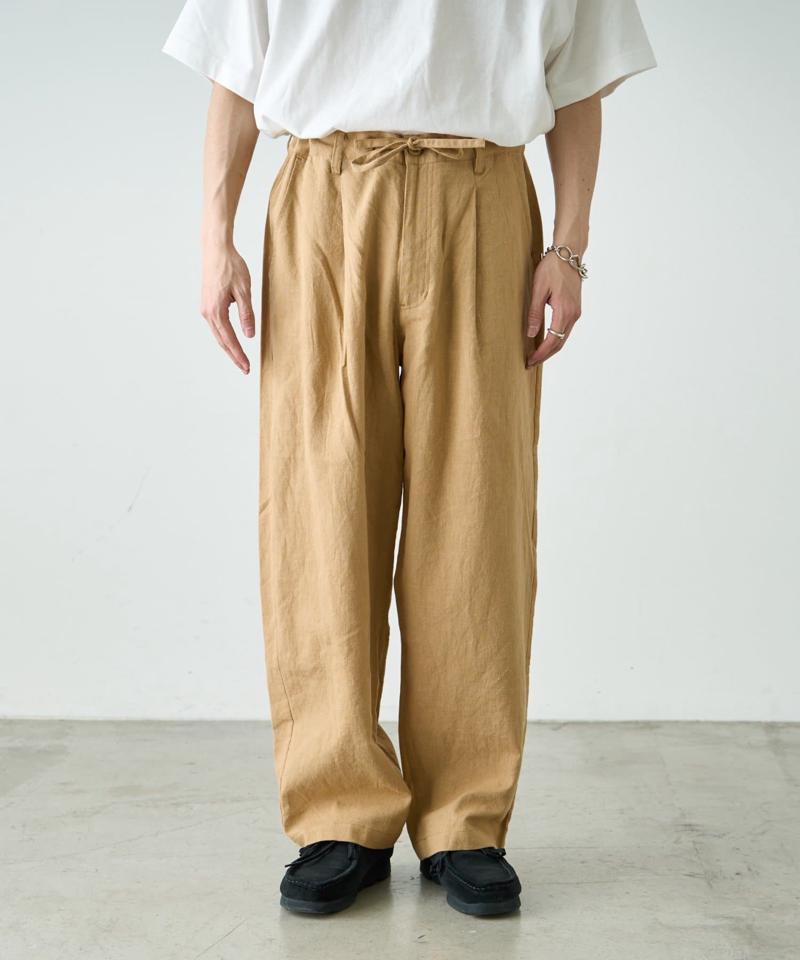 コットンリネンワイドパンツ
