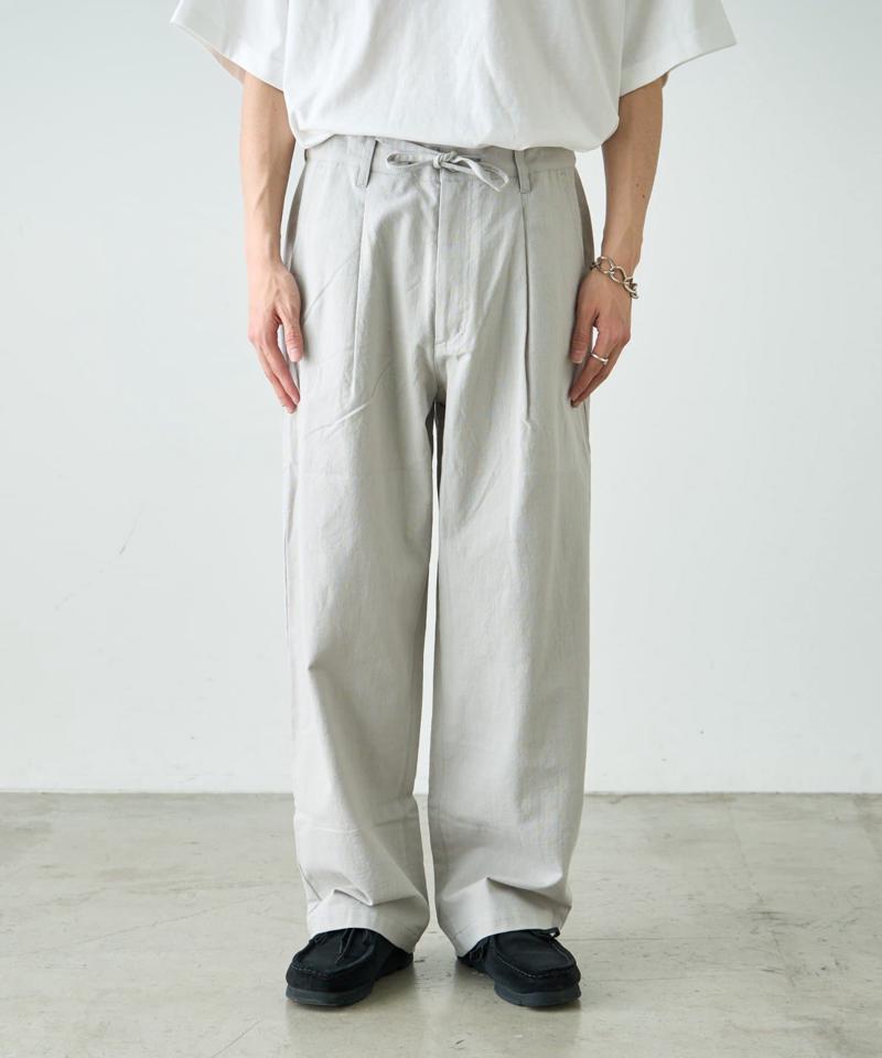 コットンリネンワイドパンツ