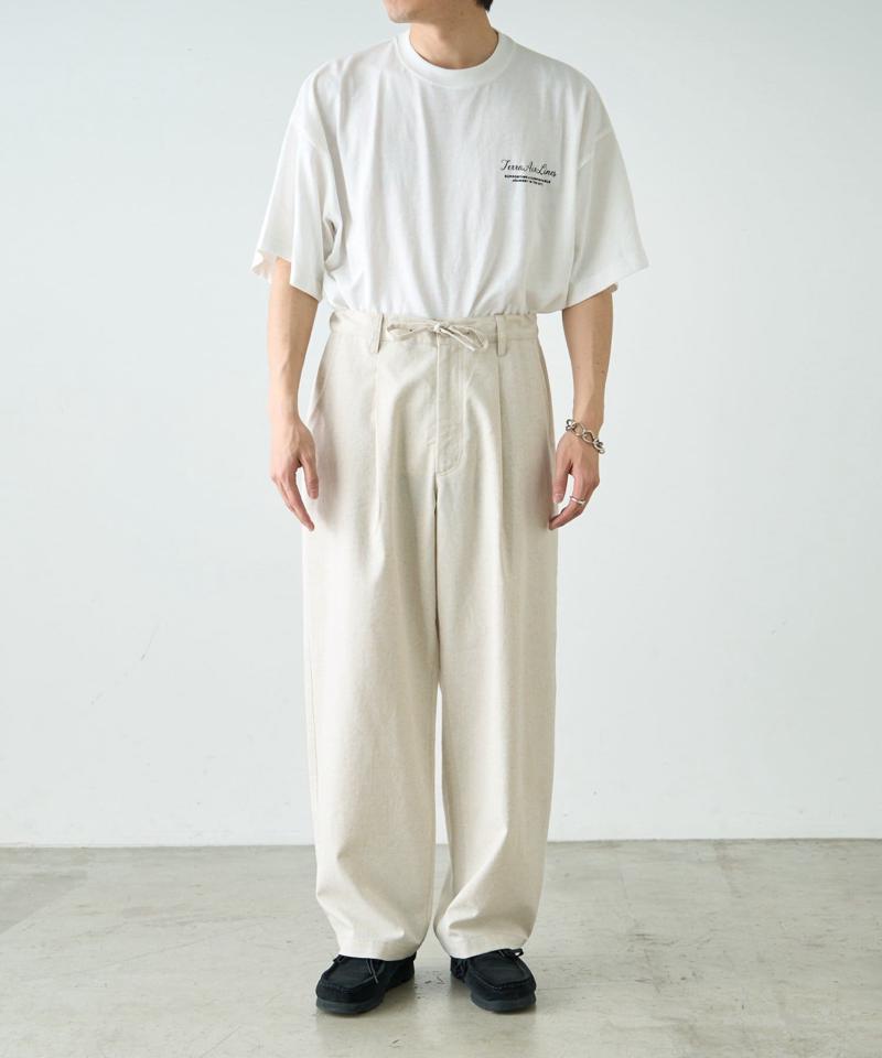 コットンリネンワイドパンツ
