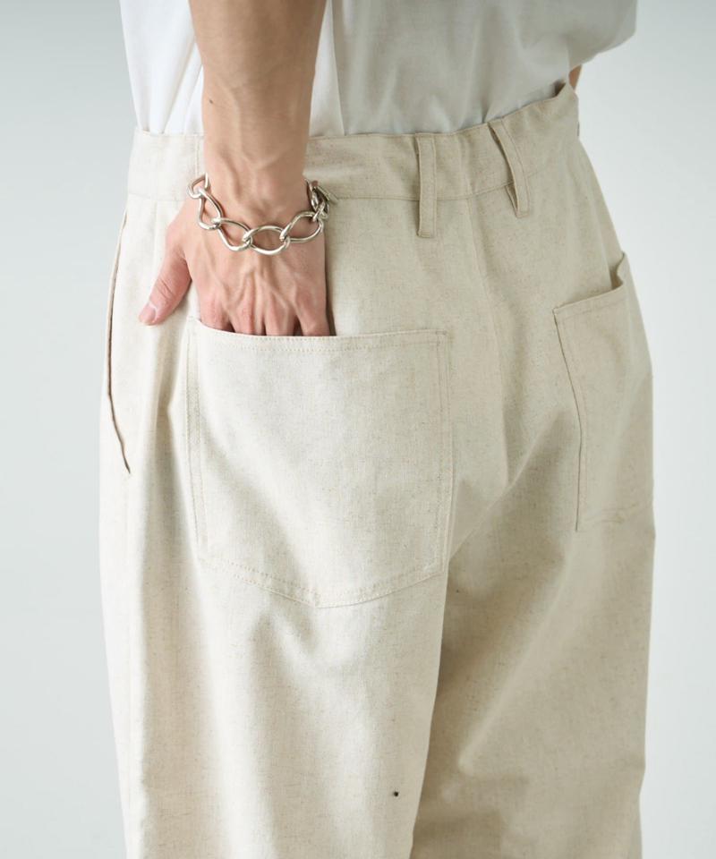 コットンリネンワイドパンツ