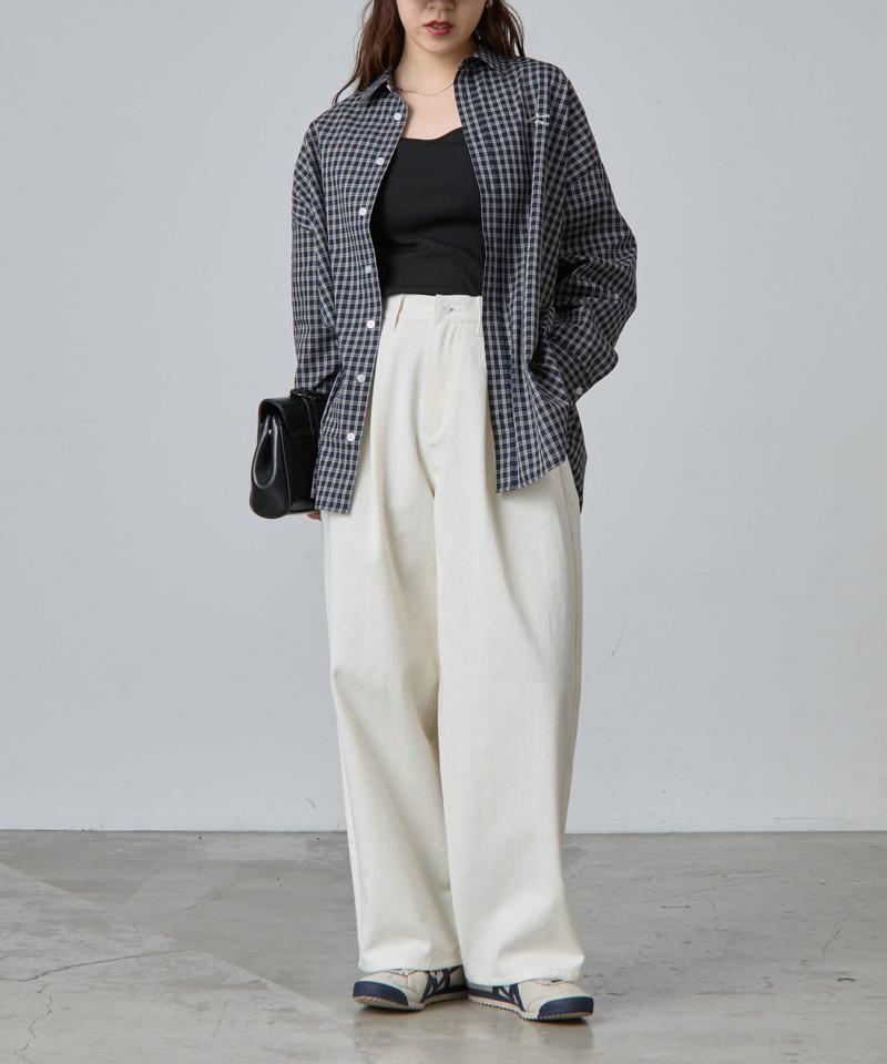 【PIKO企画】ワンポイント刺繍チェックシャツ