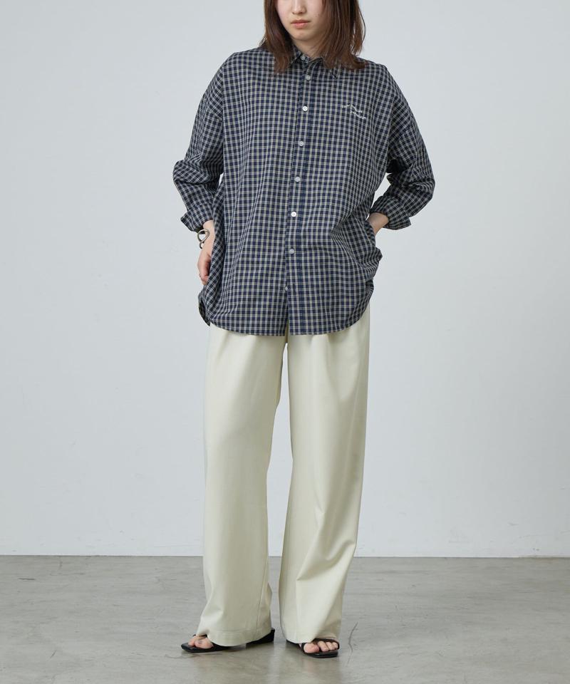 【PIKO企画】ワンポイント刺繍チェックシャツ