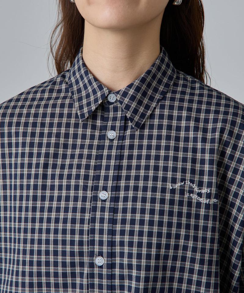 【PIKO企画】ワンポイント刺繍チェックシャツ
