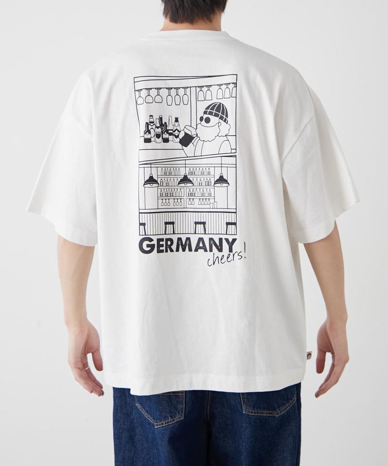 【ojisan】ユニセックスワンポイントサガラ刺繍半袖Tee
