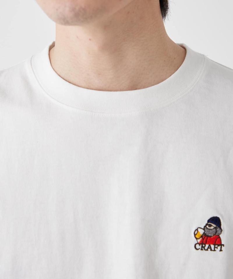 【ojisan】ユニセックスワンポイントサガラ刺繍半袖Tee