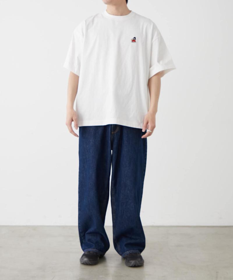 【ojisan】ユニセックスワンポイントサガラ刺繍半袖Tee