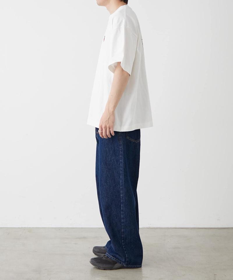 【ojisan】ユニセックスワンポイントサガラ刺繍半袖Tee