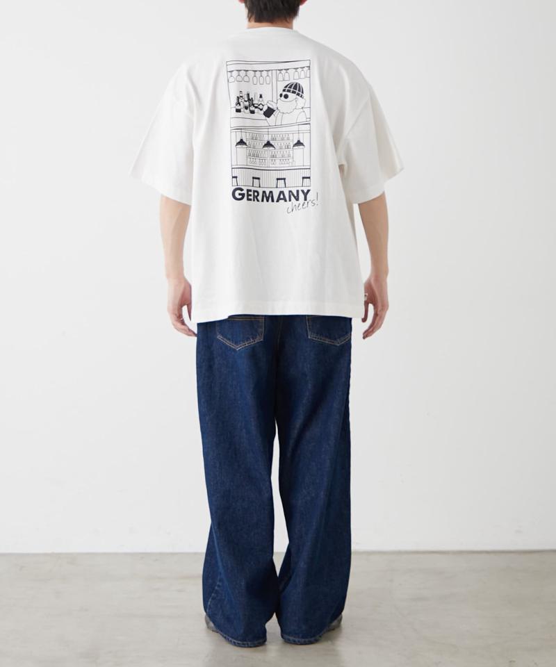 【ojisan】ユニセックスワンポイントサガラ刺繍半袖Tee