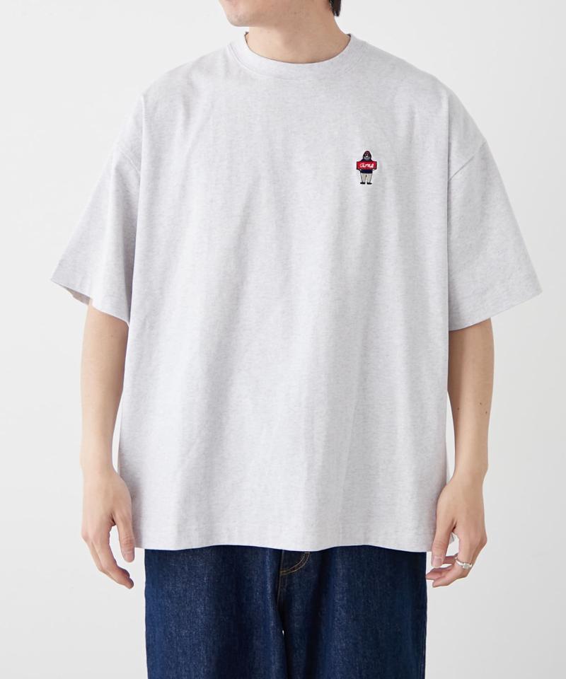 【ojisan】ユニセックスワンポイントサガラ刺繍半袖Tee