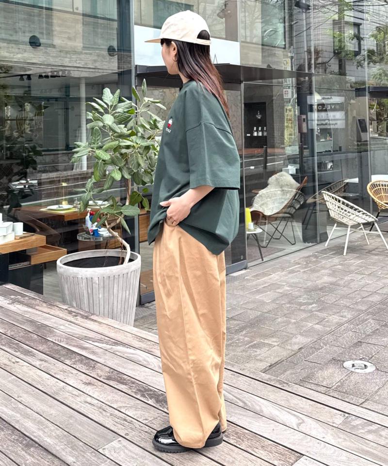 【ojisan】ユニセックスワンポイントサガラ刺繍半袖Tee
