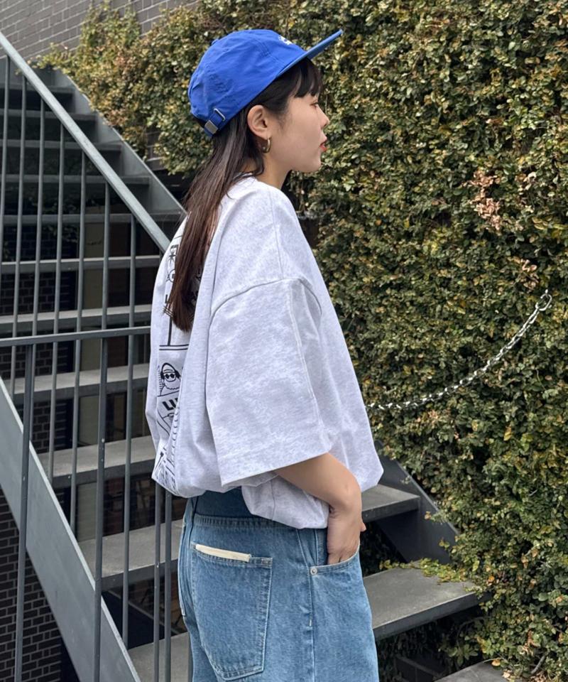 【ojisan】ユニセックスワンポイントサガラ刺繍半袖Tee