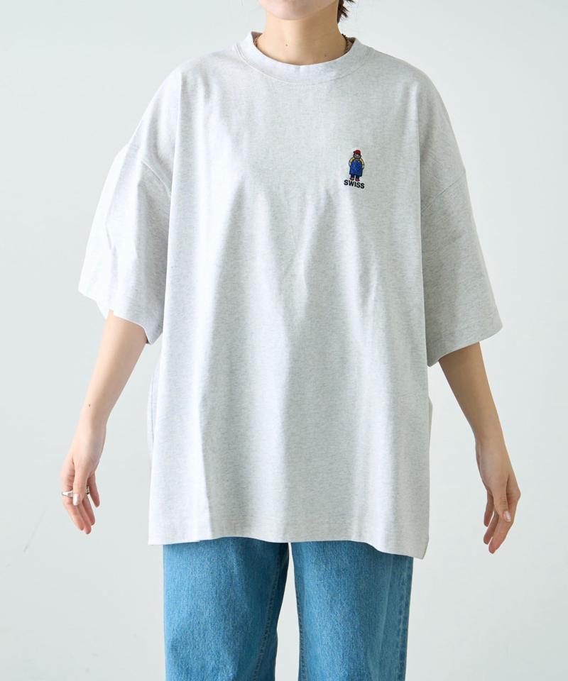 【ojisan】ユニセックスワンポイントサガラ刺繍半袖Tee