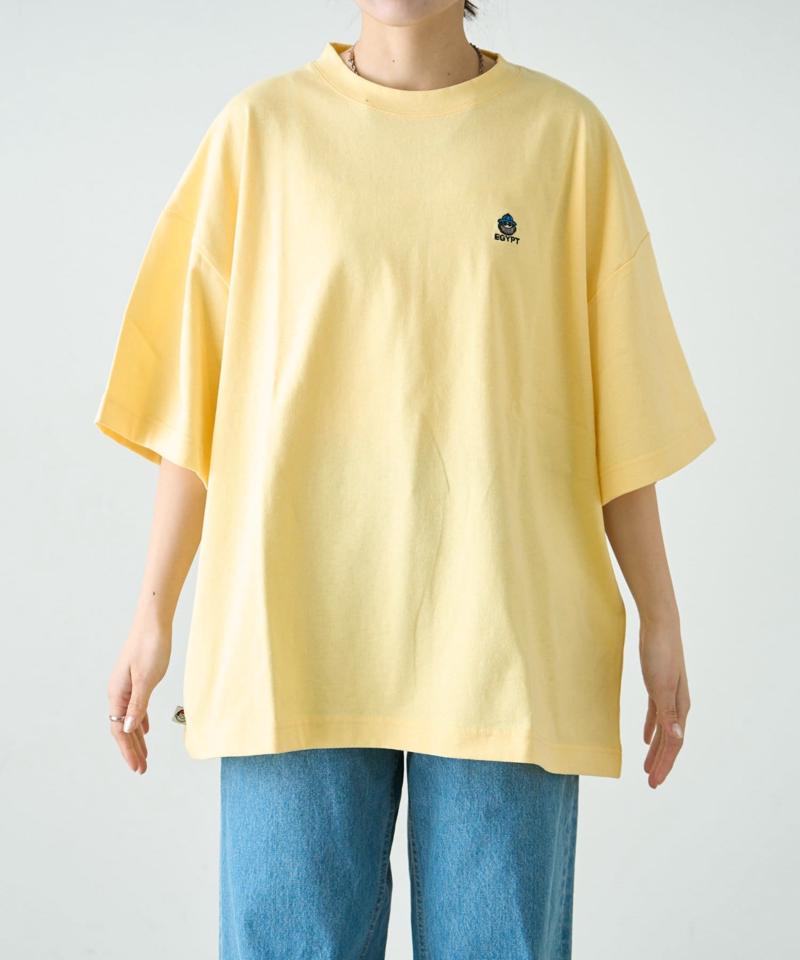 【ojisan】ユニセックスワンポイントサガラ刺繍半袖Tee