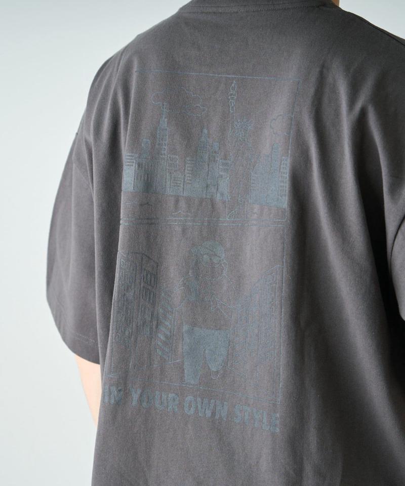 【ojisan】ユニセックスワンポイントサガラ刺繍半袖Tee