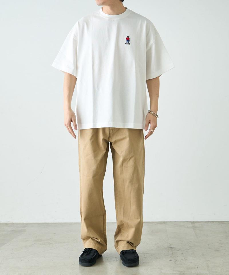 【ojisan】ユニセックスワンポイントサガラ刺繍半袖Tee