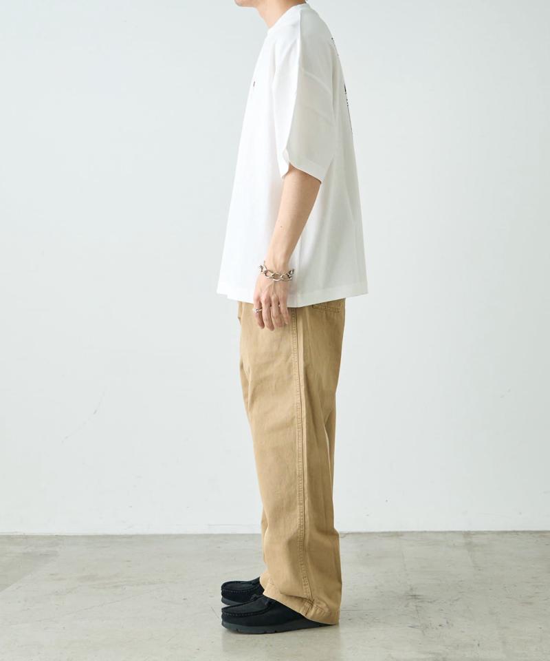 【ojisan】ユニセックスワンポイントサガラ刺繍半袖Tee