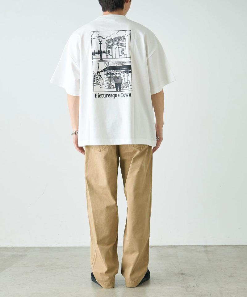 【ojisan】ユニセックスワンポイントサガラ刺繍半袖Tee