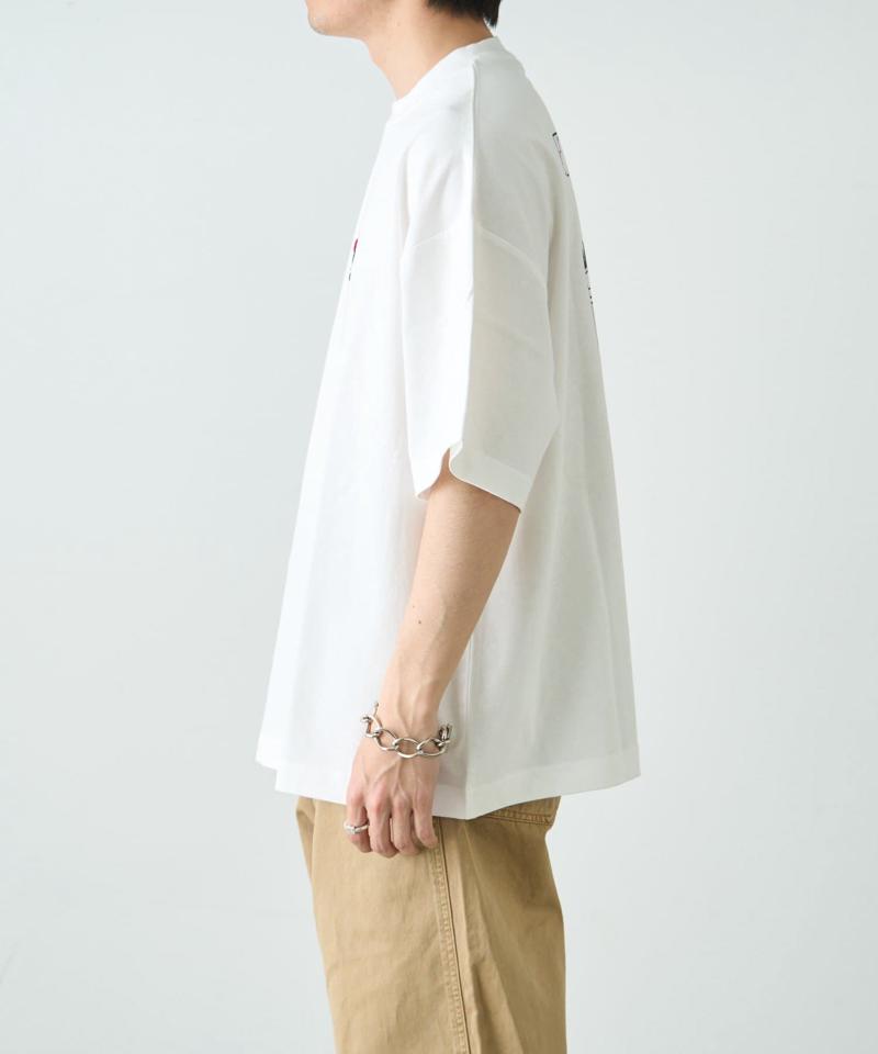 【ojisan】ユニセックスワンポイントサガラ刺繍半袖Tee