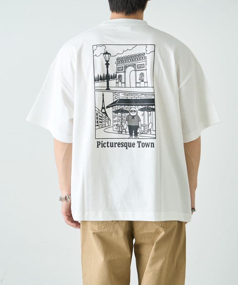 【ojisan】ユニセックスワンポイントサガラ刺繍半袖Tee