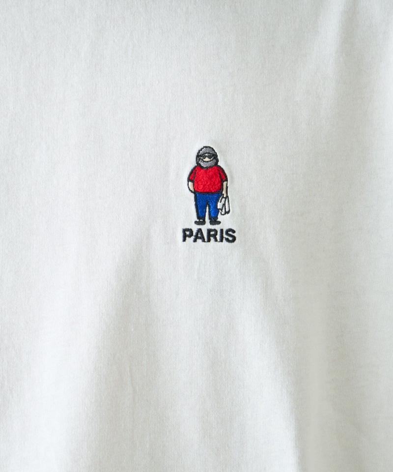 【ojisan】ユニセックスワンポイントサガラ刺繍半袖Tee