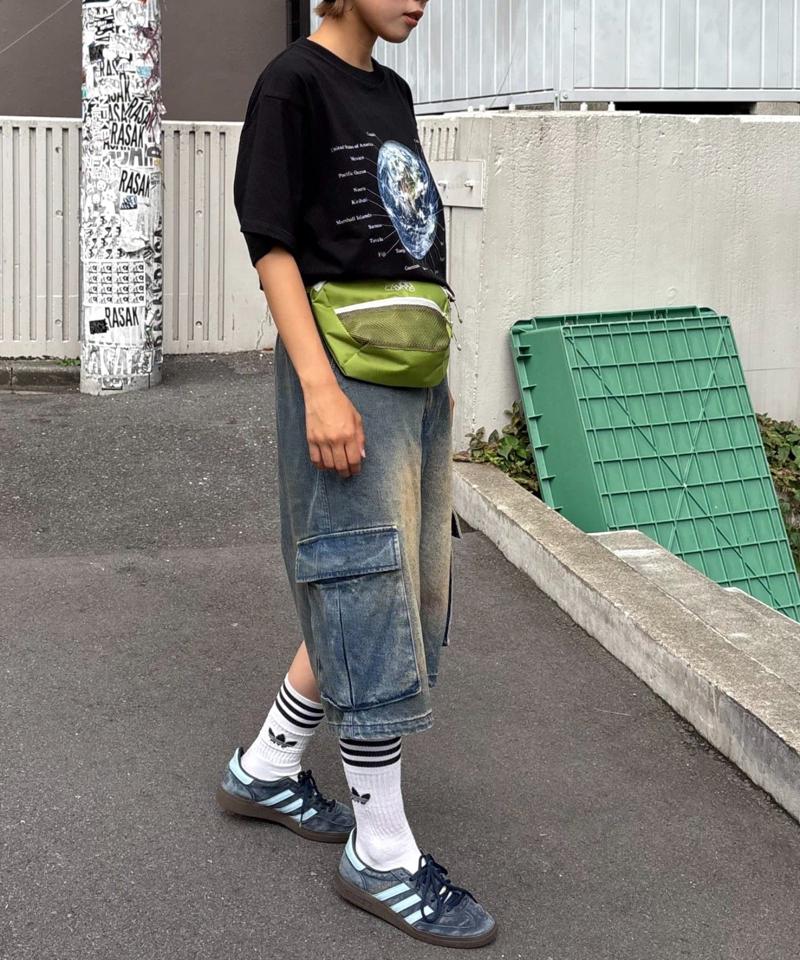 【WEB限定】【UNISEX】ムーンクレーター&アースロゴプリントTee