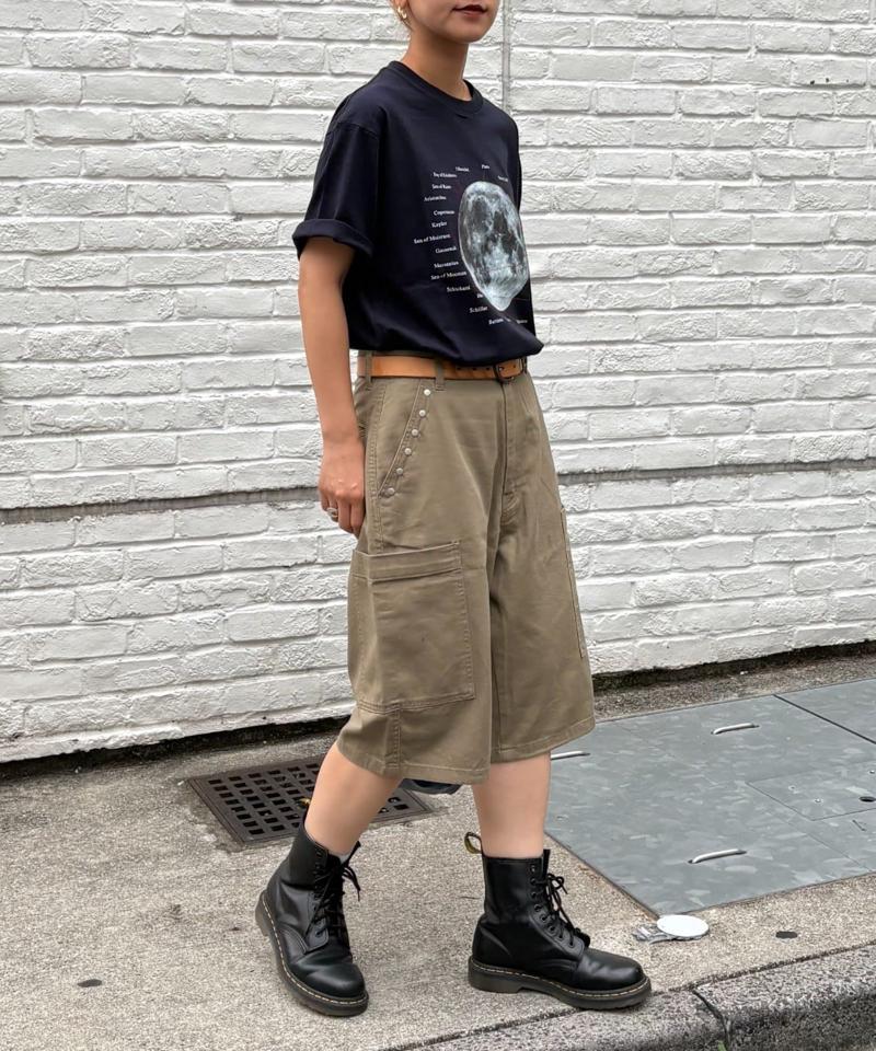 【WEB限定】【UNISEX】ムーンクレーター&アースロゴプリントTee