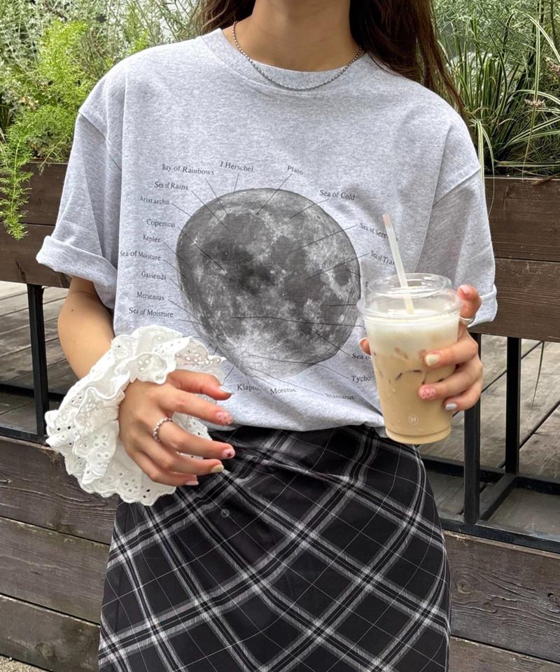 【WEB限定】【UNISEX】ムーンクレーター&アースロゴプリントTee
