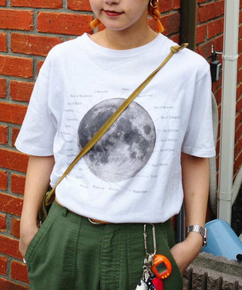 【WEB限定】【UNISEX】ムーンクレーター&アースロゴプリントTee