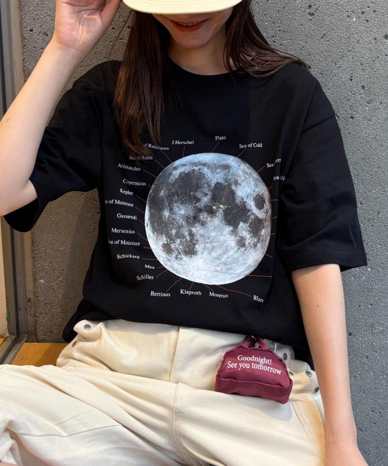 【WEB限定】【UNISEX】ムーンクレーター&アースロゴプリントTee