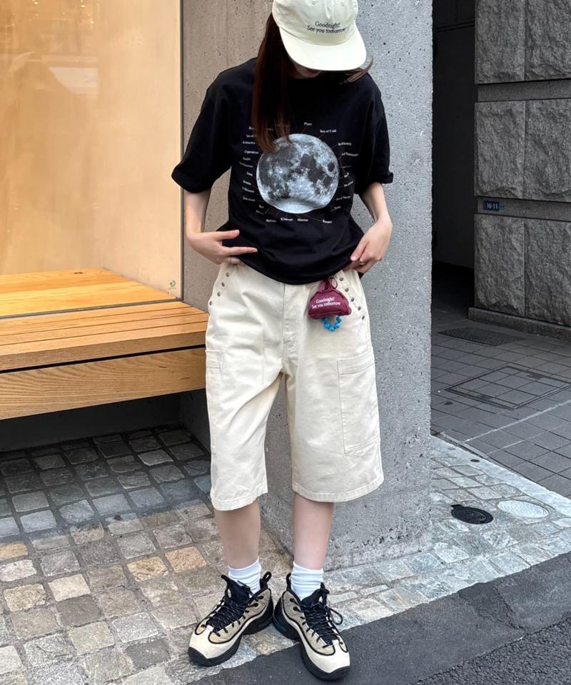 【WEB限定】【UNISEX】ムーンクレーター&アースロゴプリントTee
