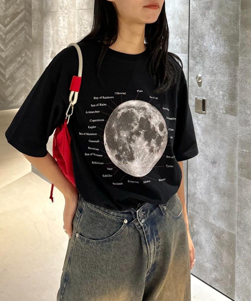 【WEB限定】【UNISEX】ムーンクレーター&アースロゴプリントTee