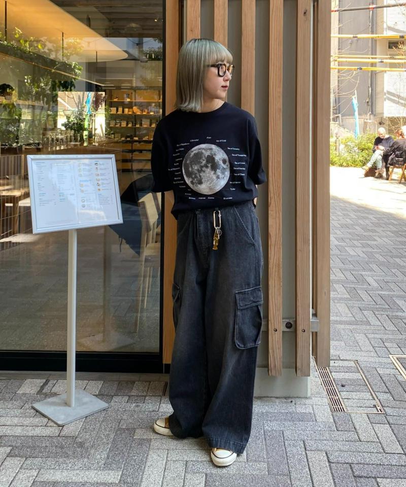 【WEB限定】【UNISEX】ムーンクレーター&アースロゴプリントTee