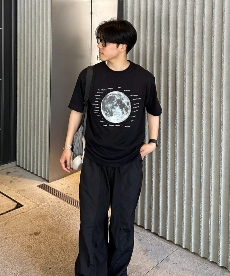 【WEB限定】【UNISEX】ムーンクレーター&アースロゴプリントTee