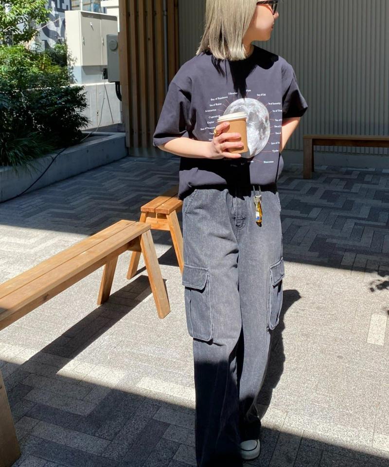 【WEB限定】【UNISEX】ムーンクレーター&アースロゴプリントTee