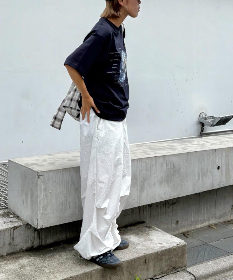 【WEB限定】【UNISEX】ムーンクレーター&アースロゴプリントTee