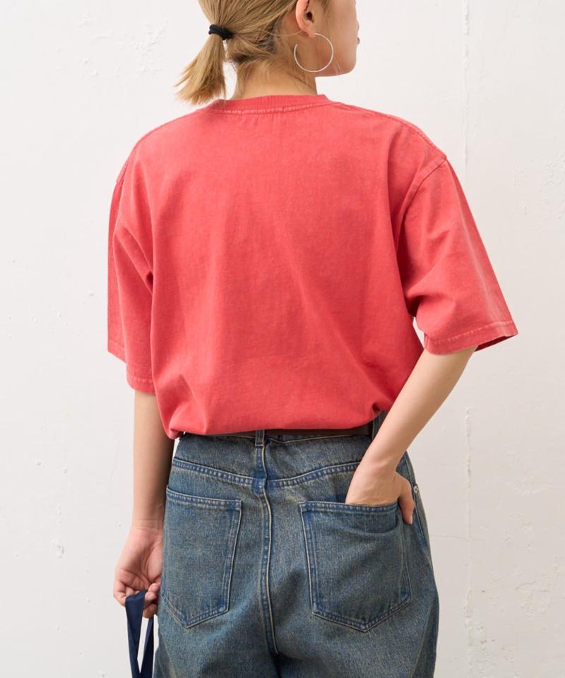 【UNISEX】アシッドウォッシュ加工ロゴTEE