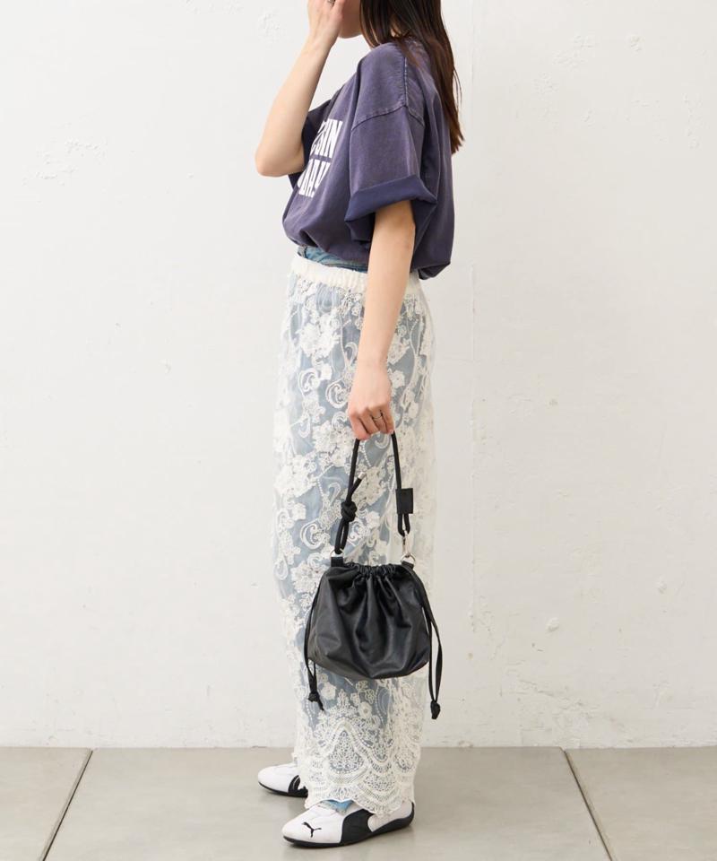 【UNISEX】アシッドウォッシュ加工ロゴTEE