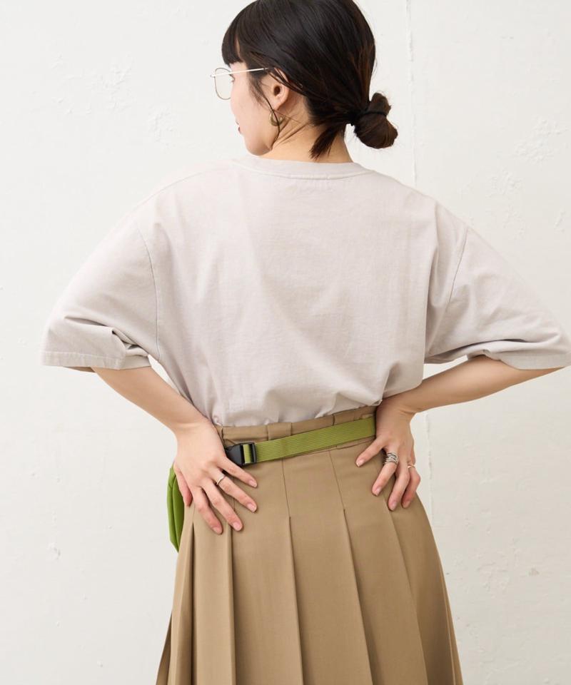 【UNISEX】アシッドウォッシュ加工ロゴTEE