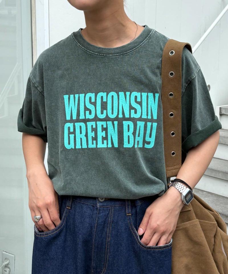 【UNISEX】アシッドウォッシュ加工ロゴTEE